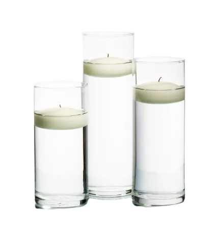 Clear Cylinder Vase Candle Holder (4" Opening)