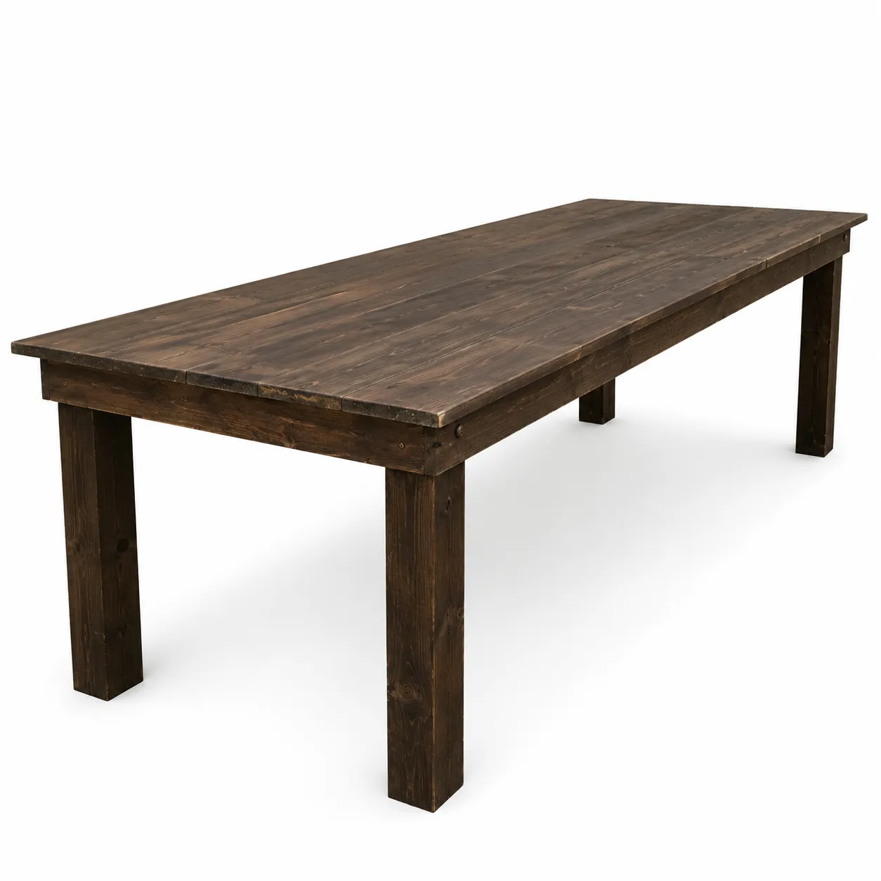 Rustic Wood Harvest Table – 8 ft