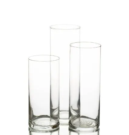Clear Cylinder Vase Candle Holder (3" Opening)