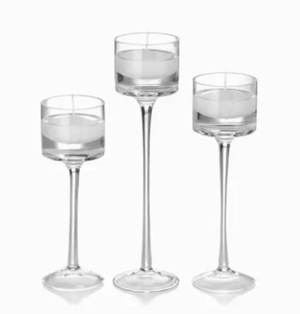 Modern Monet Candle Holder Vase Set with Floating Candles