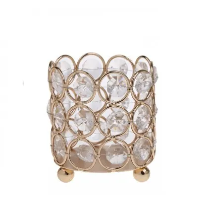 Crystal Pillar Votive Candle Holder