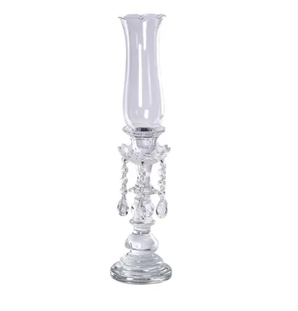 Crystal Glass Hurricane Candle Holder