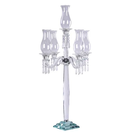 Crystal Glass Hurricane Candelabra *