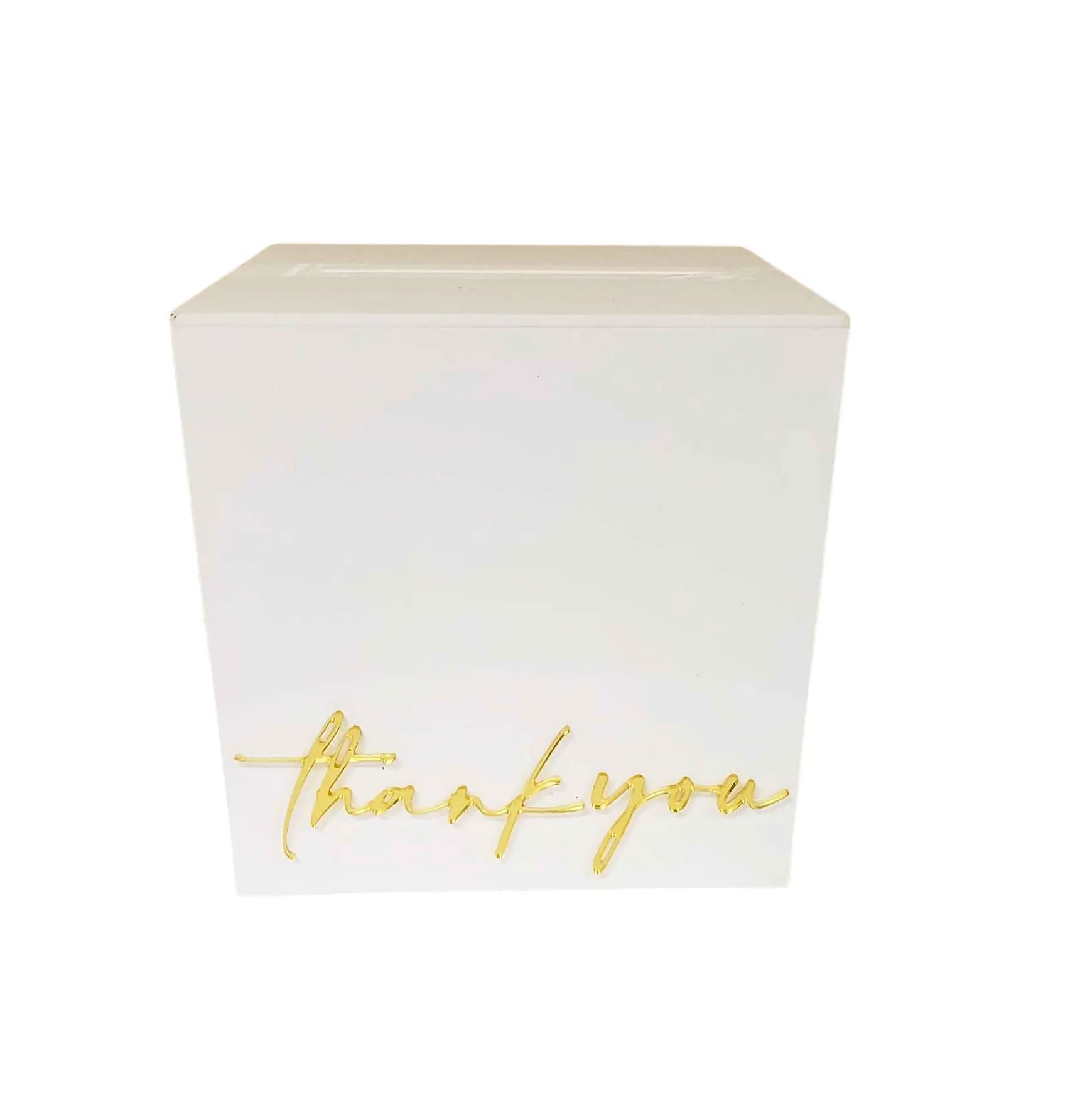 Acrylic "Thank You" Card Box w/Key