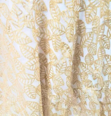 Champagne Leaf Sequin Overlay