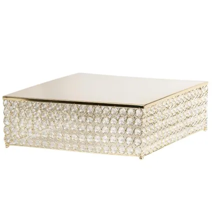 Rhinestone Crystal Cake Stand - Square
