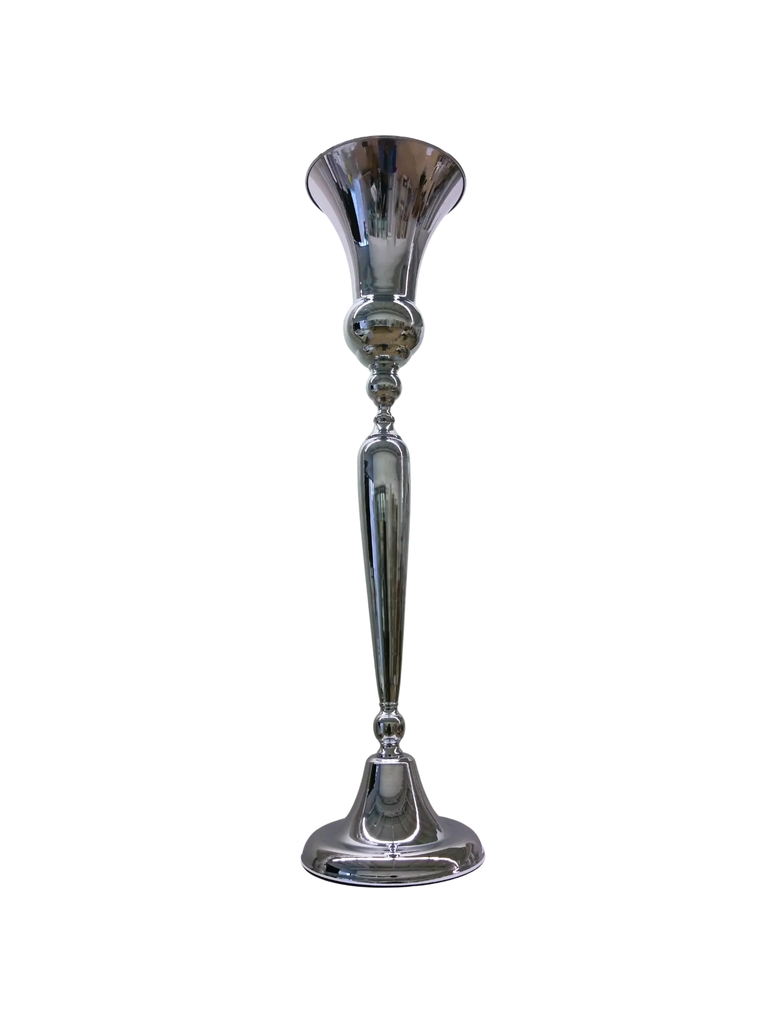 Floor Floral Pedestal - Silver