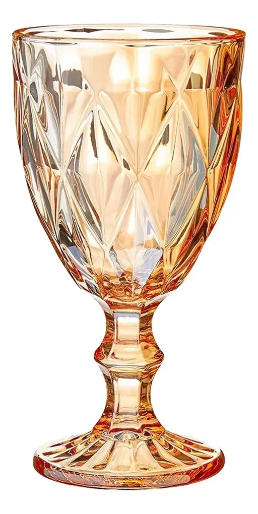 Taça Jaca Cristal Amarelo