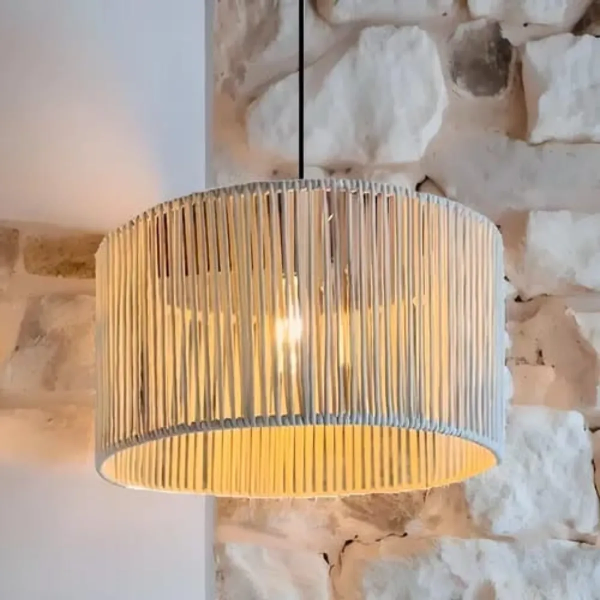 Luminária pendente em corda Náutica