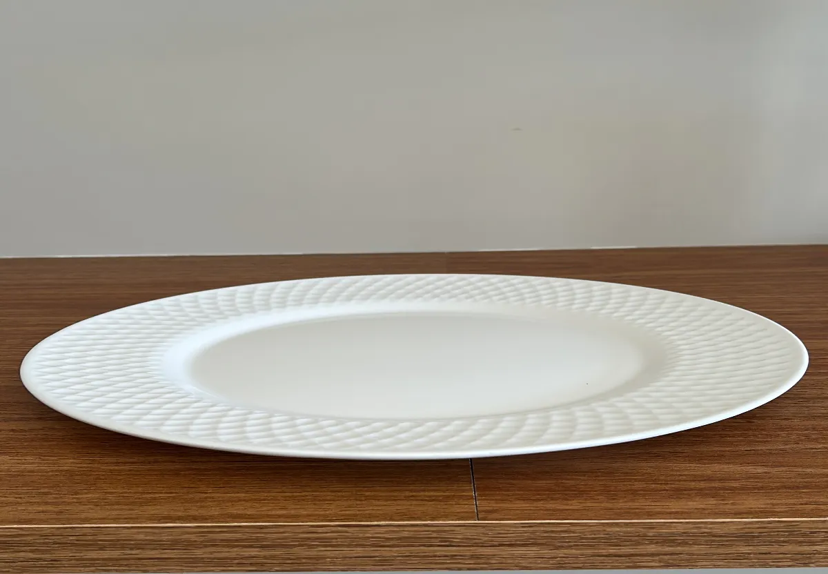 Prato jantar branco raso porcelana