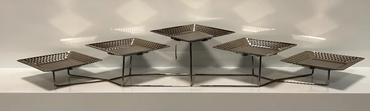 Suporte martelado para alimentos inox G - L25061
