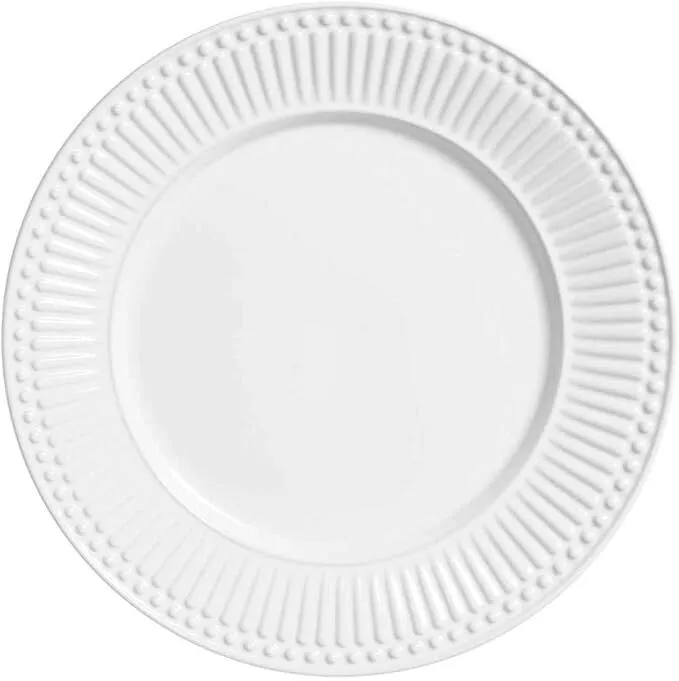 Prato Jantar Branco Borda Roma