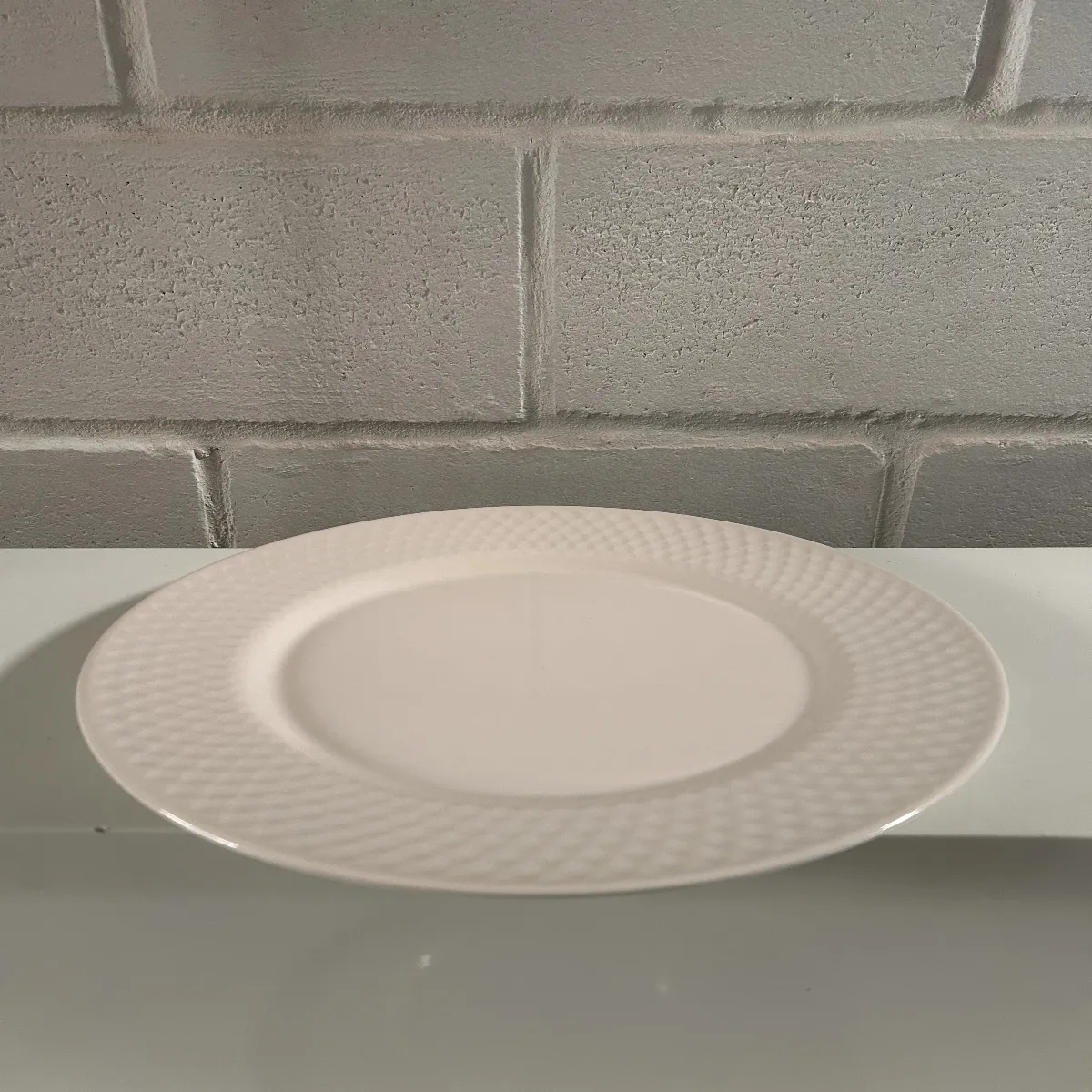 Prato sobremesa branco porcelana