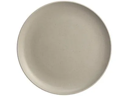 Prato Sobremesa Ceramica Cinza