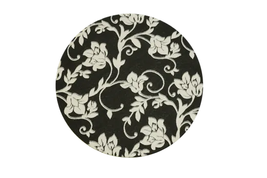 Sousplat Estampado Floral Preto