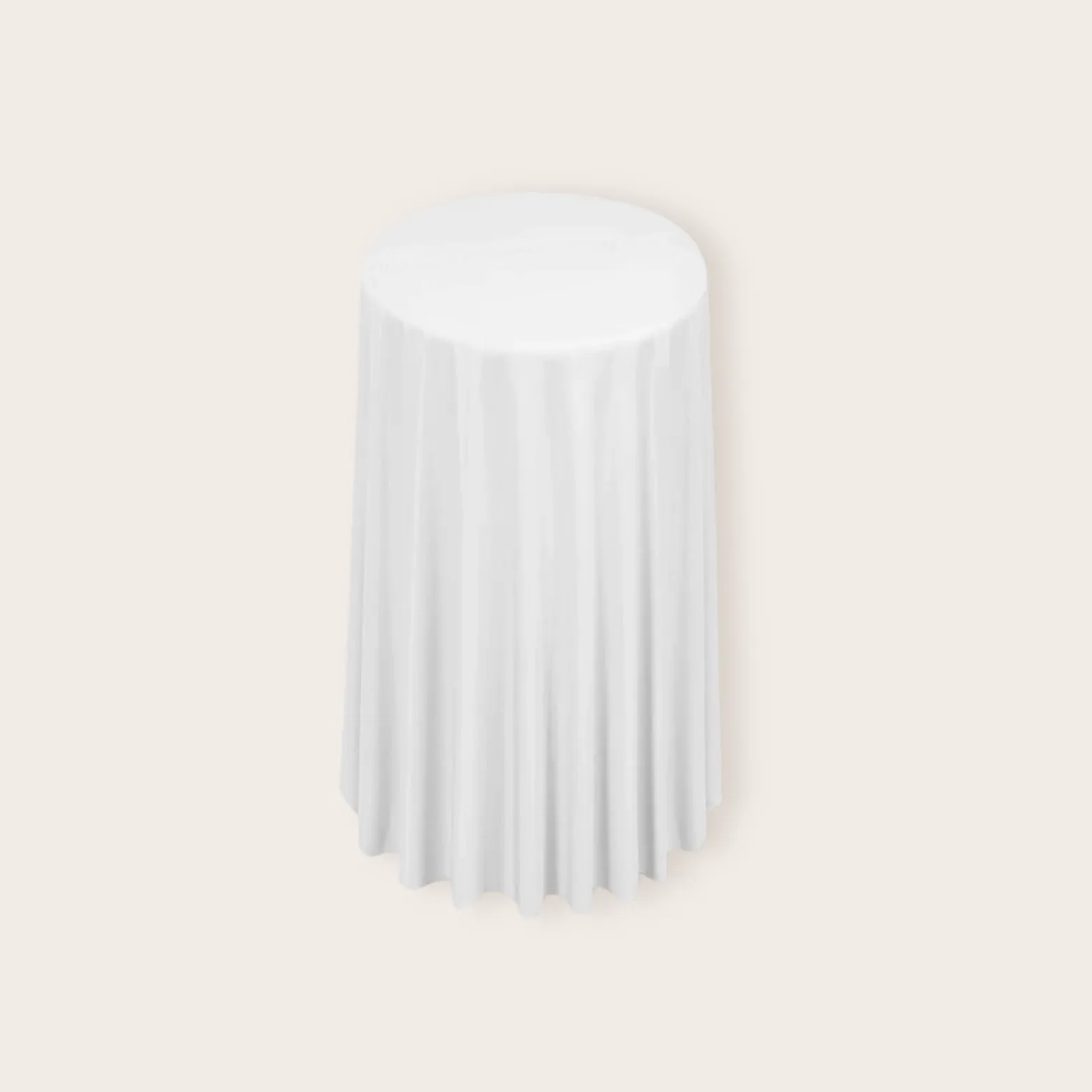 Bar Leaner with White Tablecloth