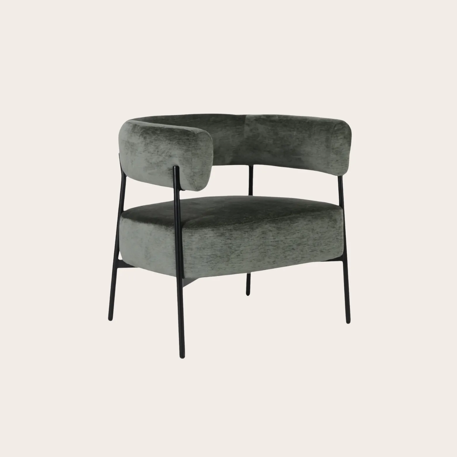 Leaf Green Velvet Armchair