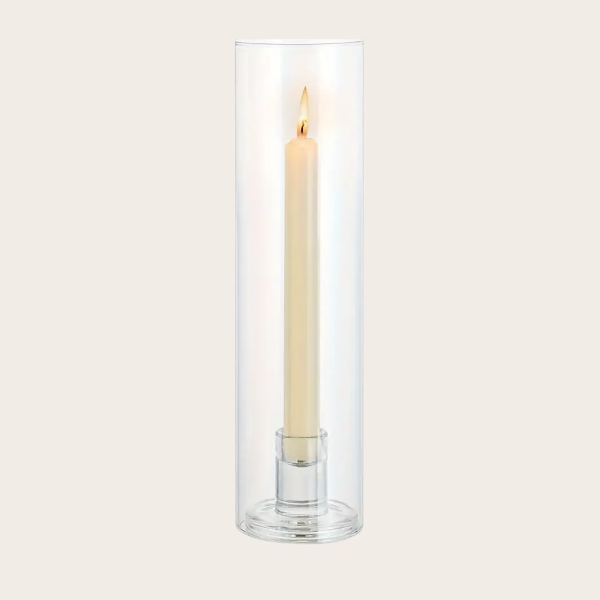 Taper Candle Sleeve & Holder  (Glass)