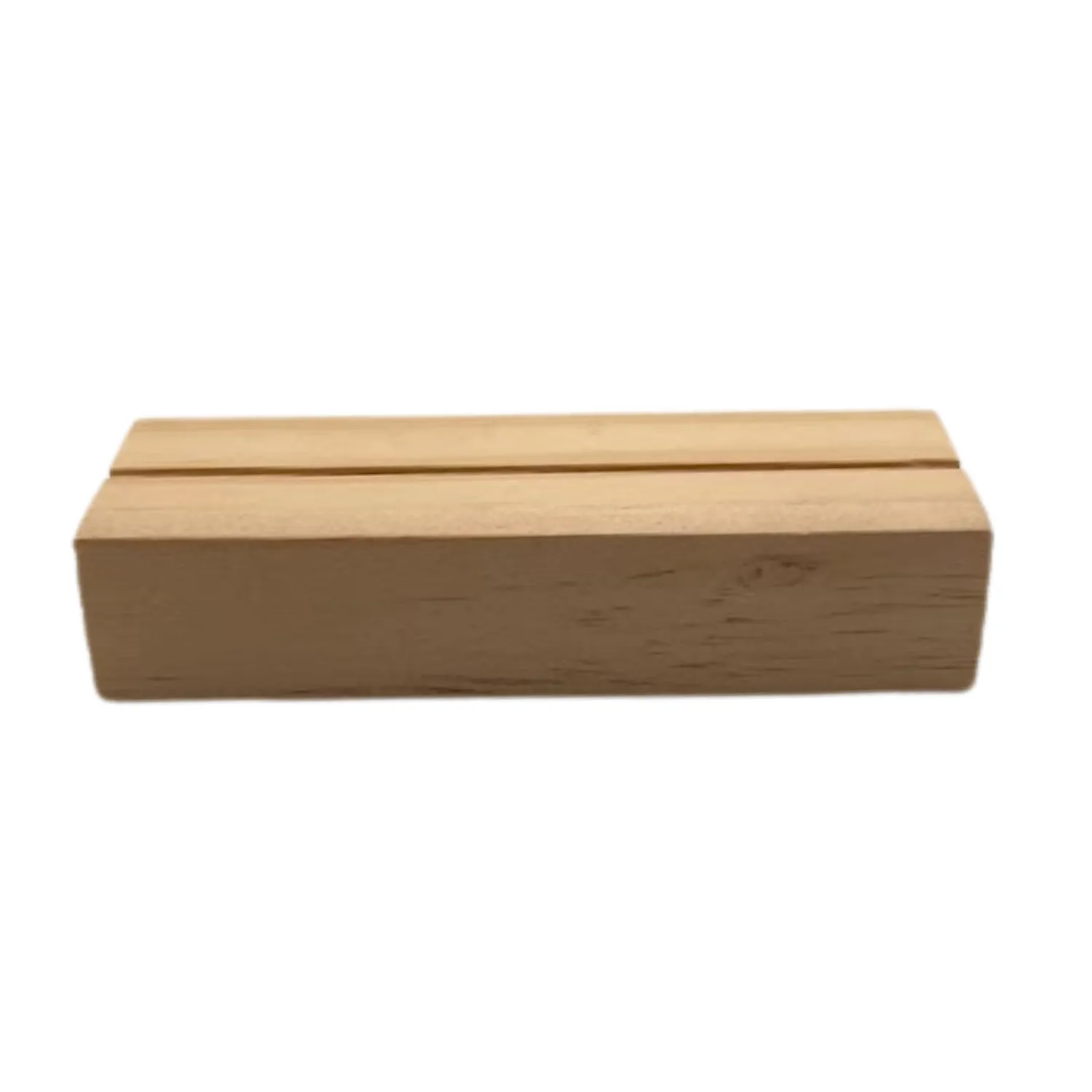Light Wood Block Table Number Stand