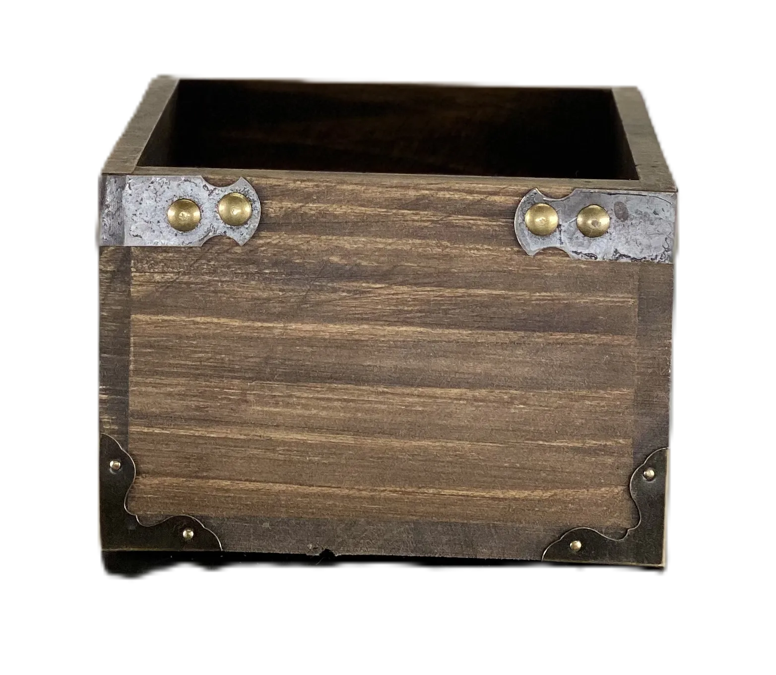 Dark Brown Box with Metal Trim