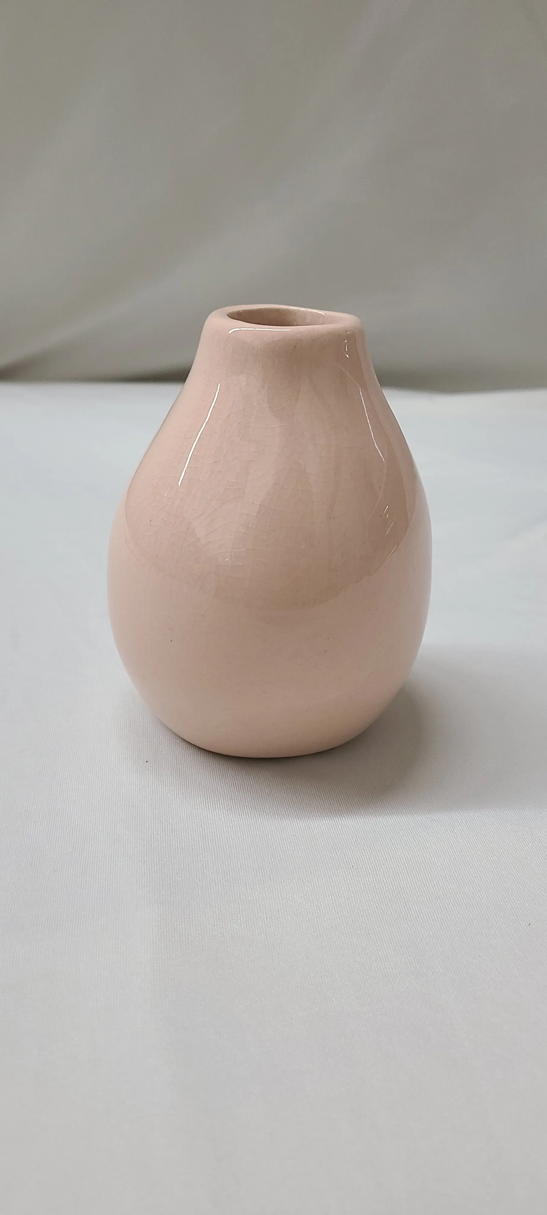 Light Pink Round Ceramic Bud Vases
