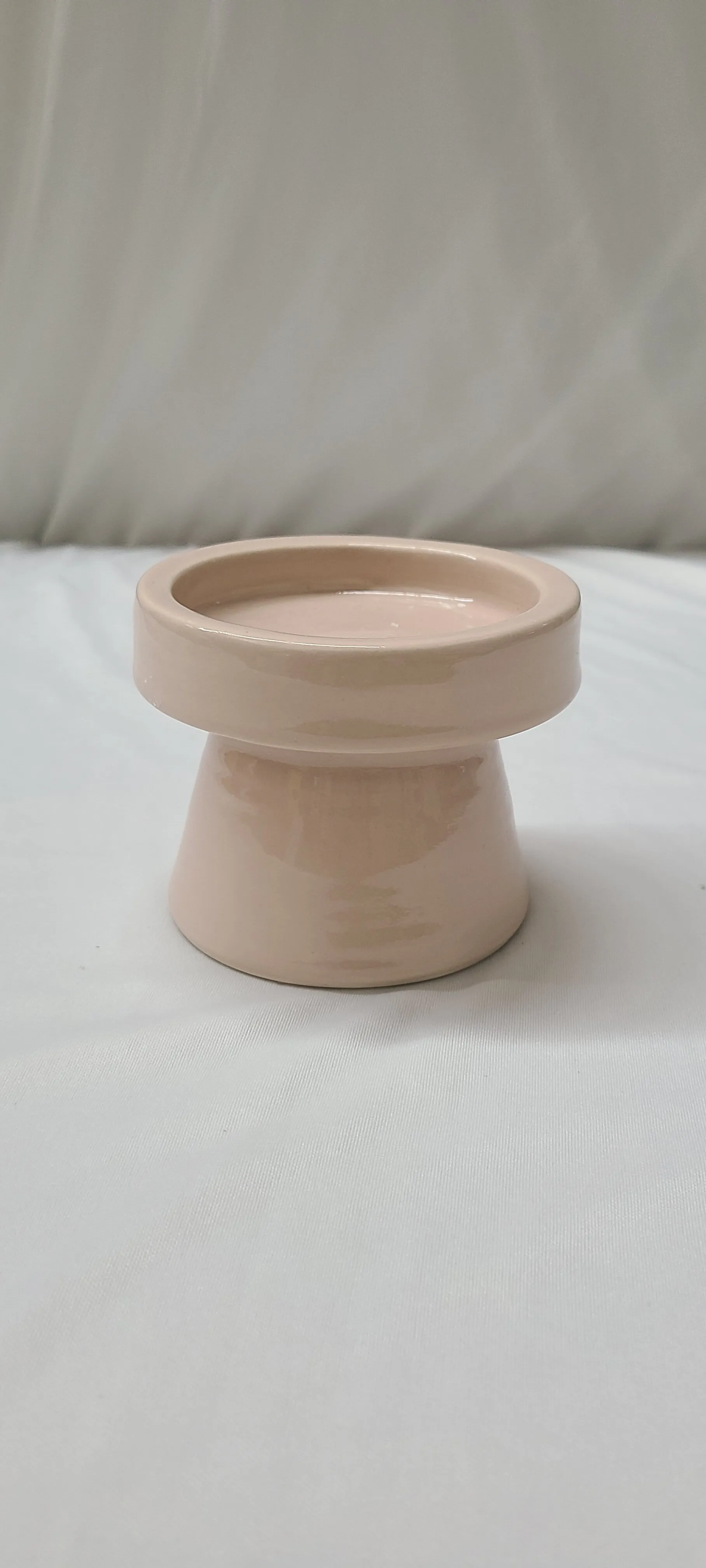 Pink Handmade Ceramic Pillar Holder