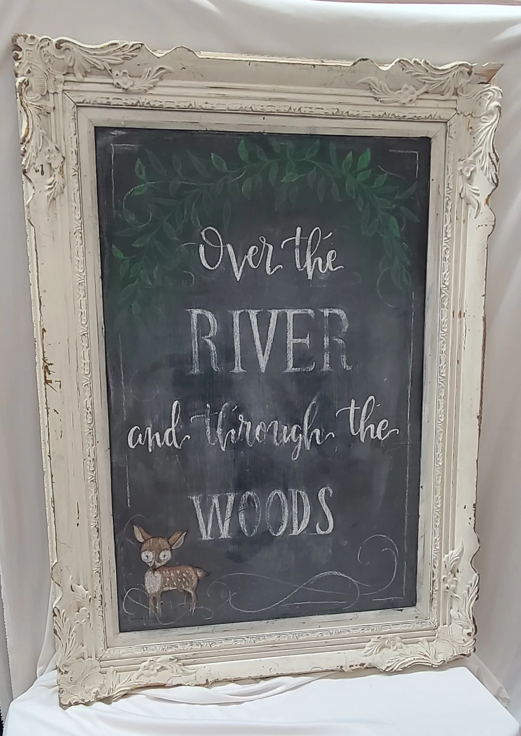 White Frame Chalk Board