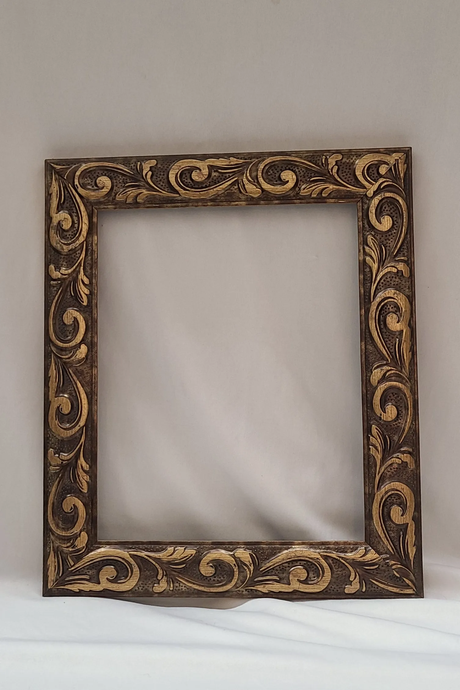 Gold & Brown Ornate Frame without glass