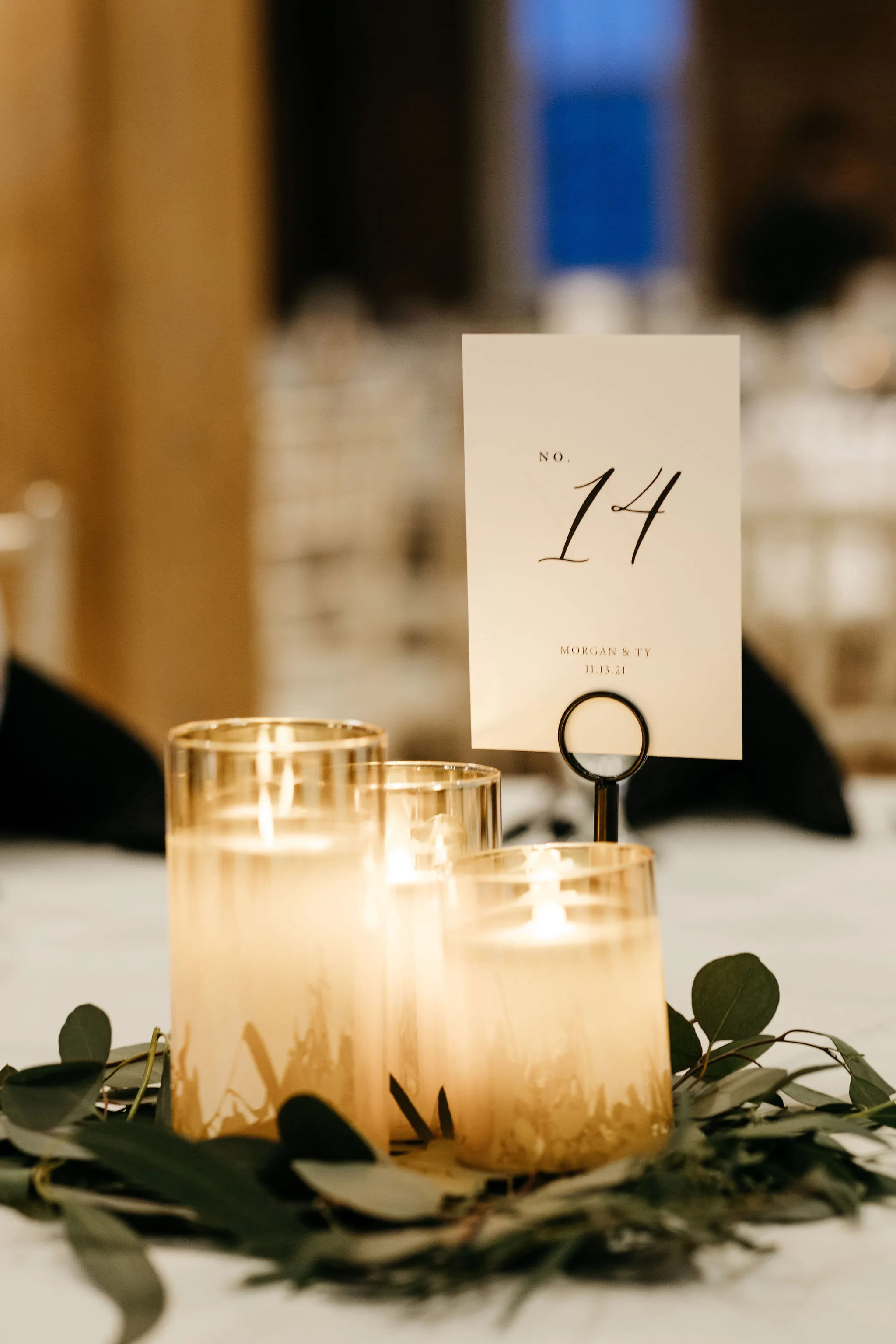Modern Black Table Number Stand
