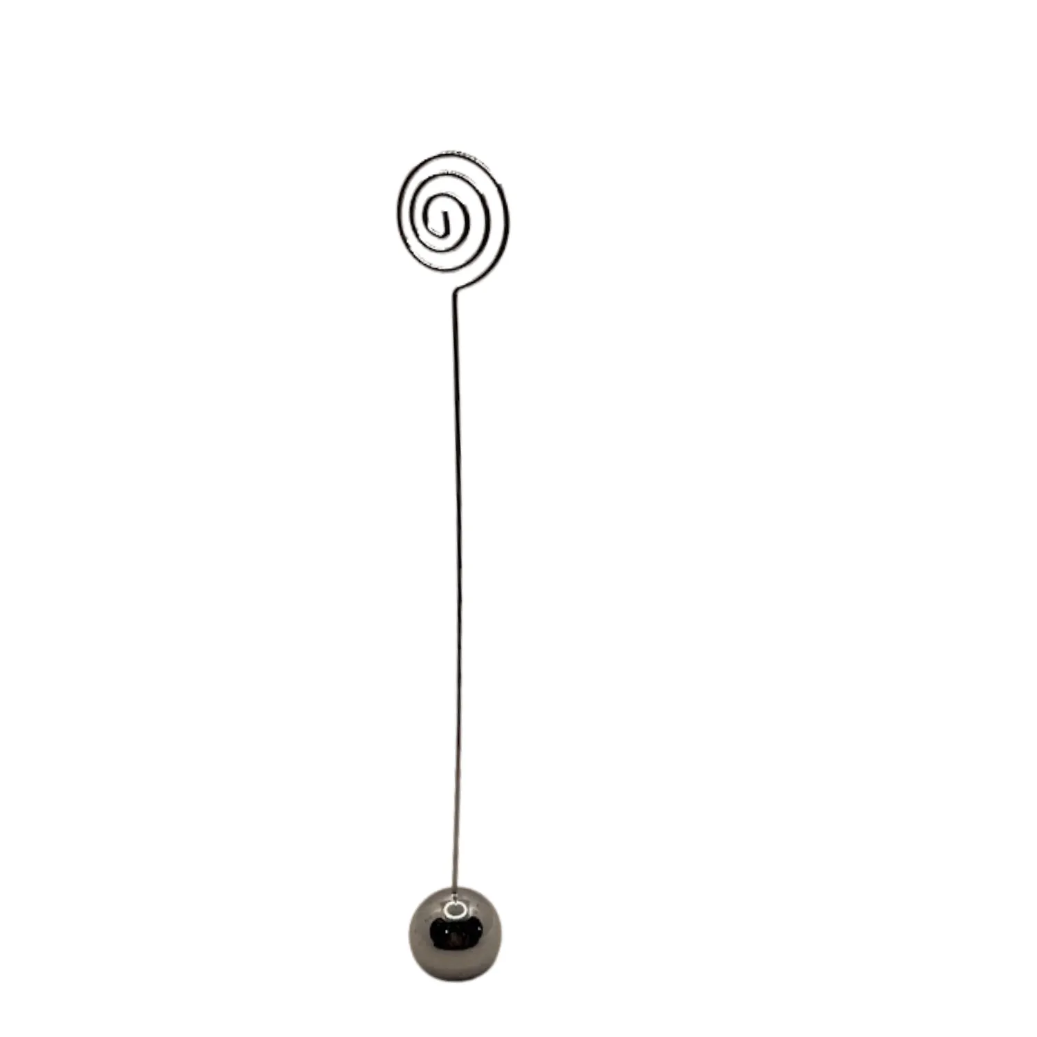 Silver Ball Table Number Stand