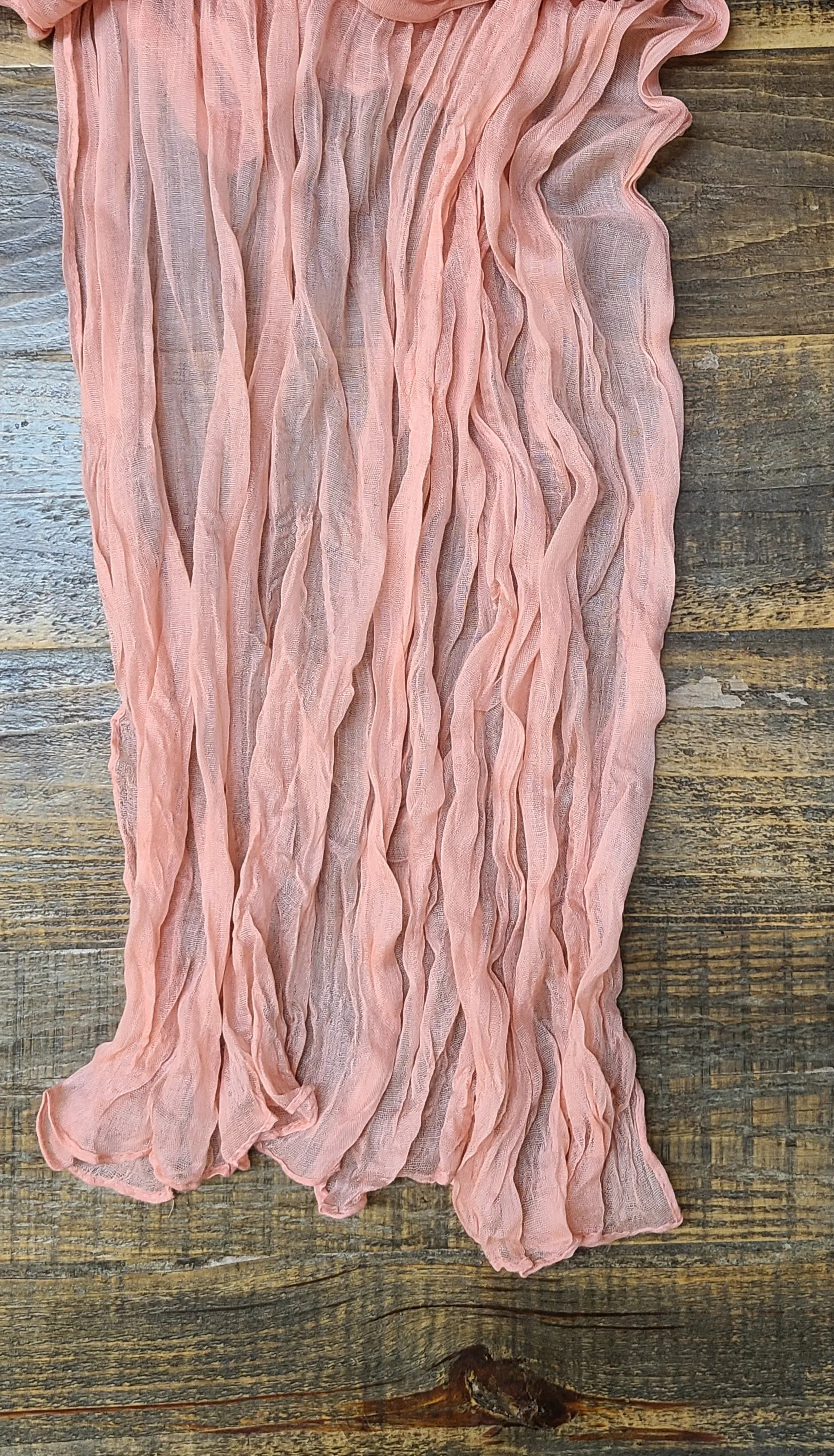 Pink Cheesecloth Table Runner
