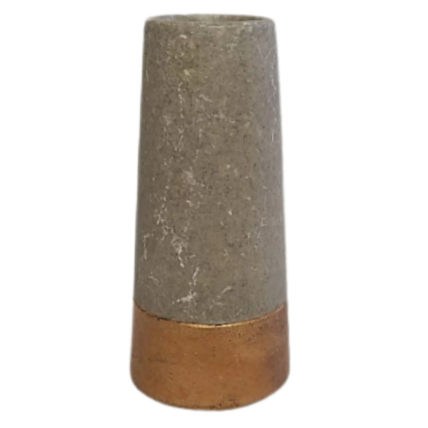 Concrete Gold Bud Vases