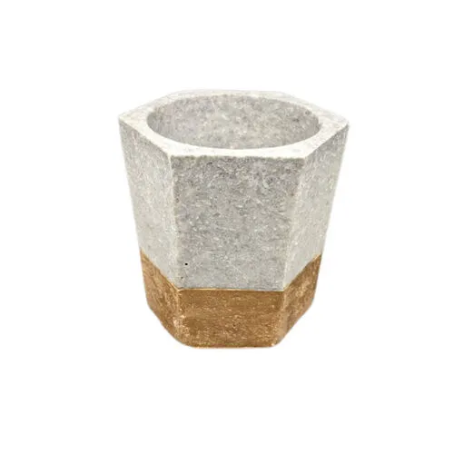 Concrete & Gold Votive