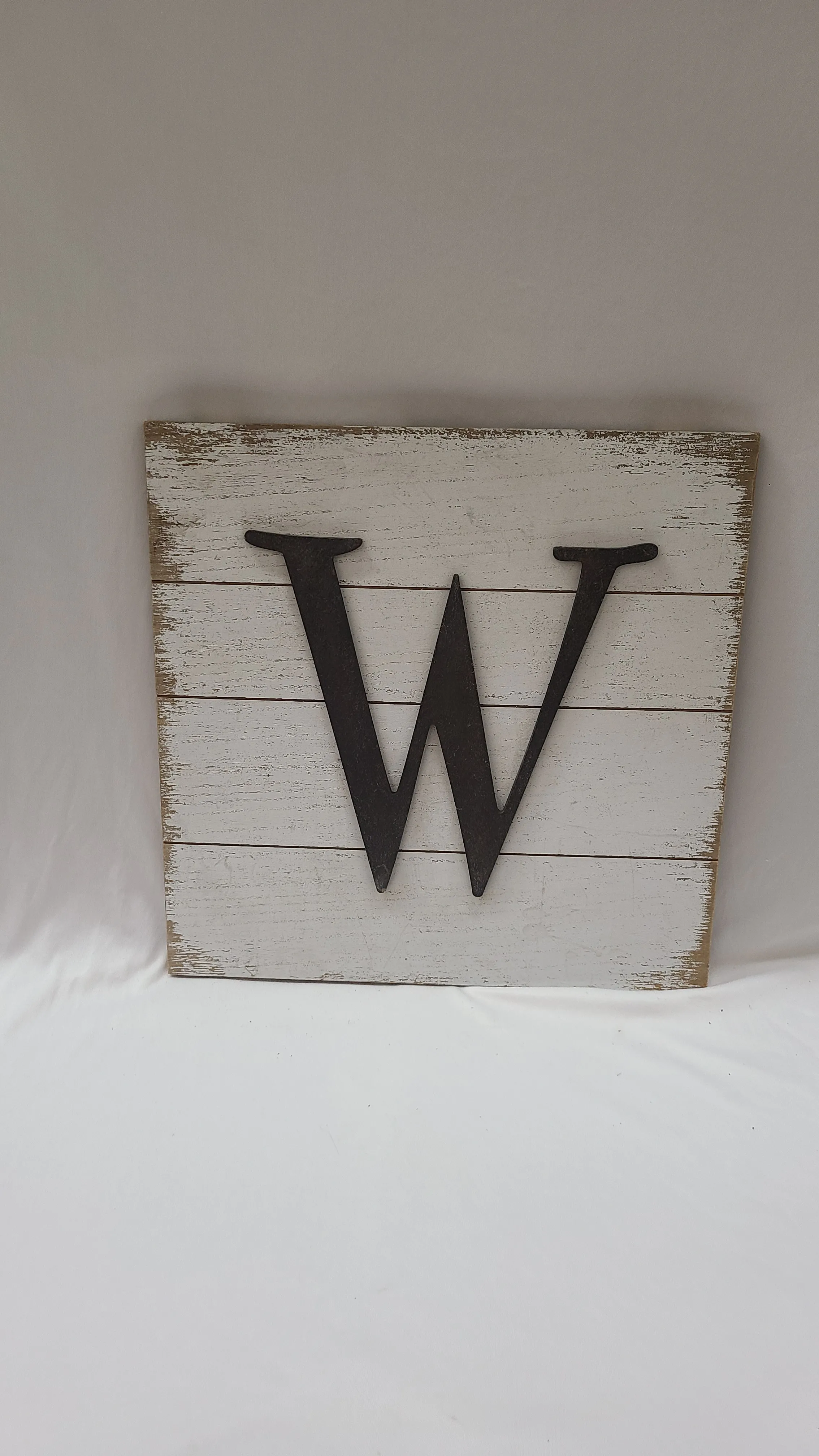 White Washed W Sign