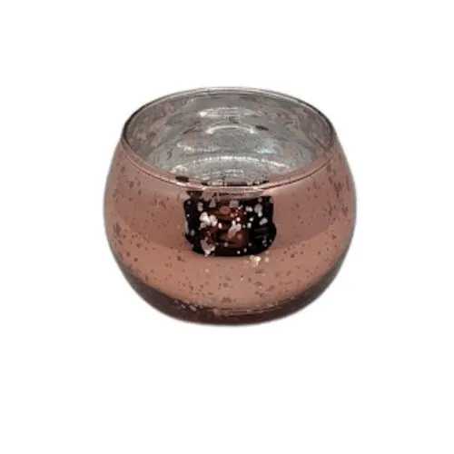 Round Rose Gold Mercury Votive