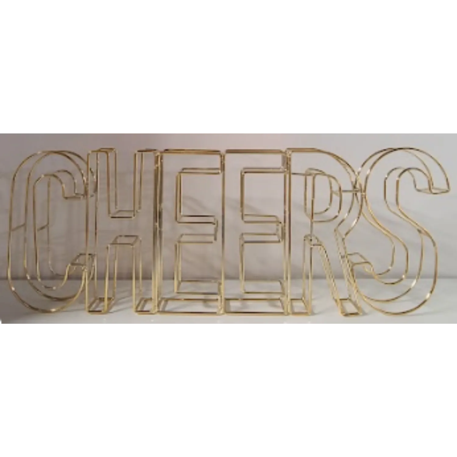 Gold "Cheers" Sign