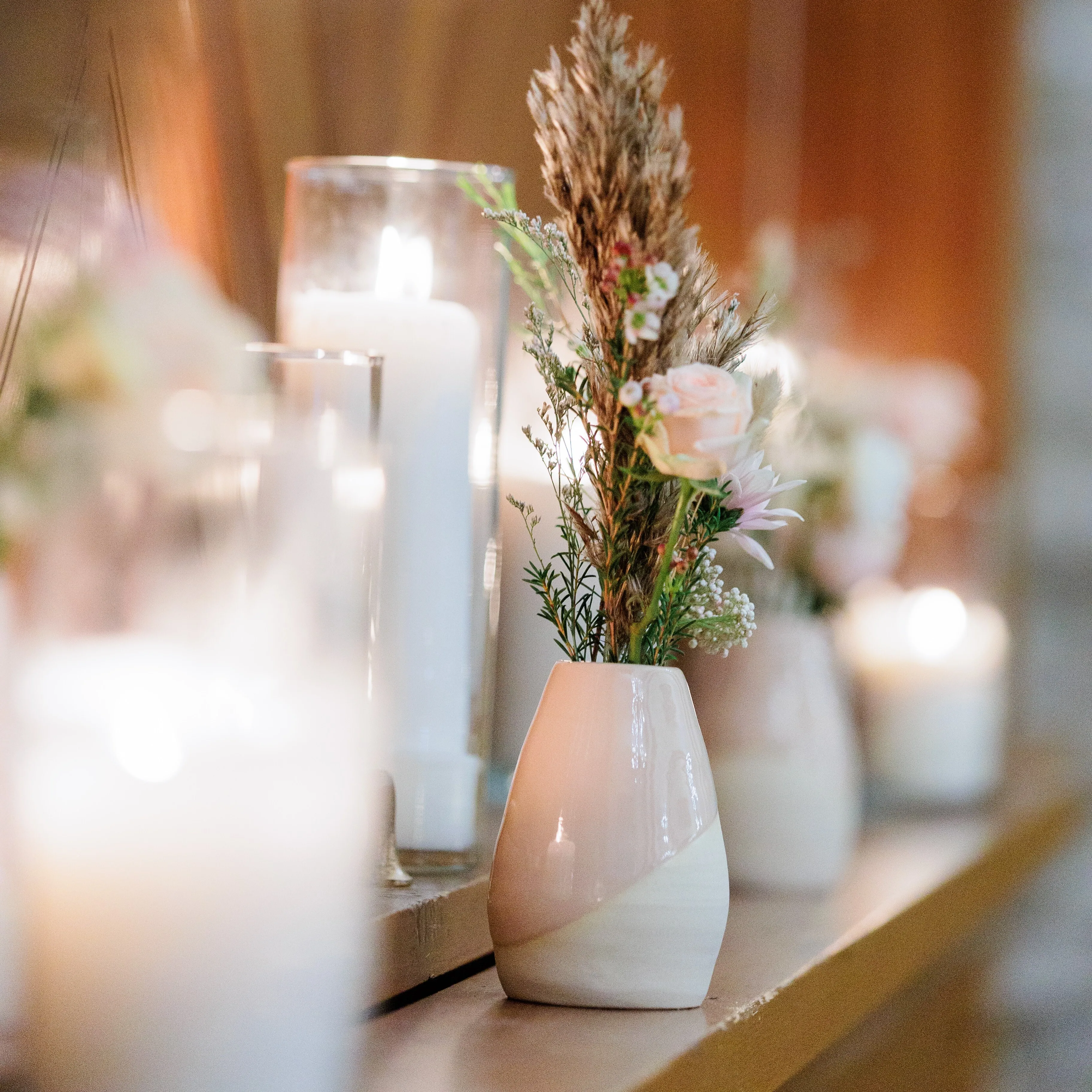 Pink Handmade Bud Vases Assorted Heights