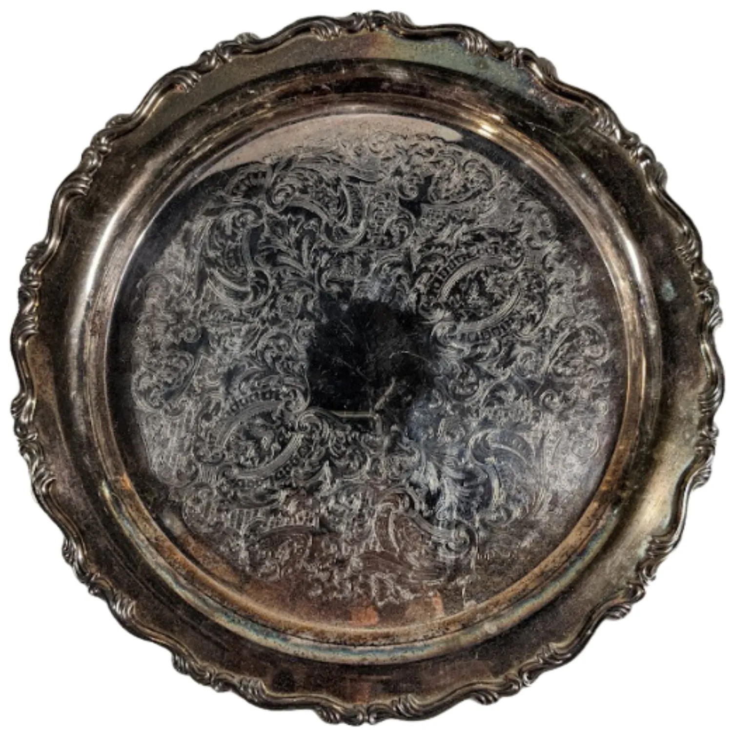 Large Round Ornate Tray