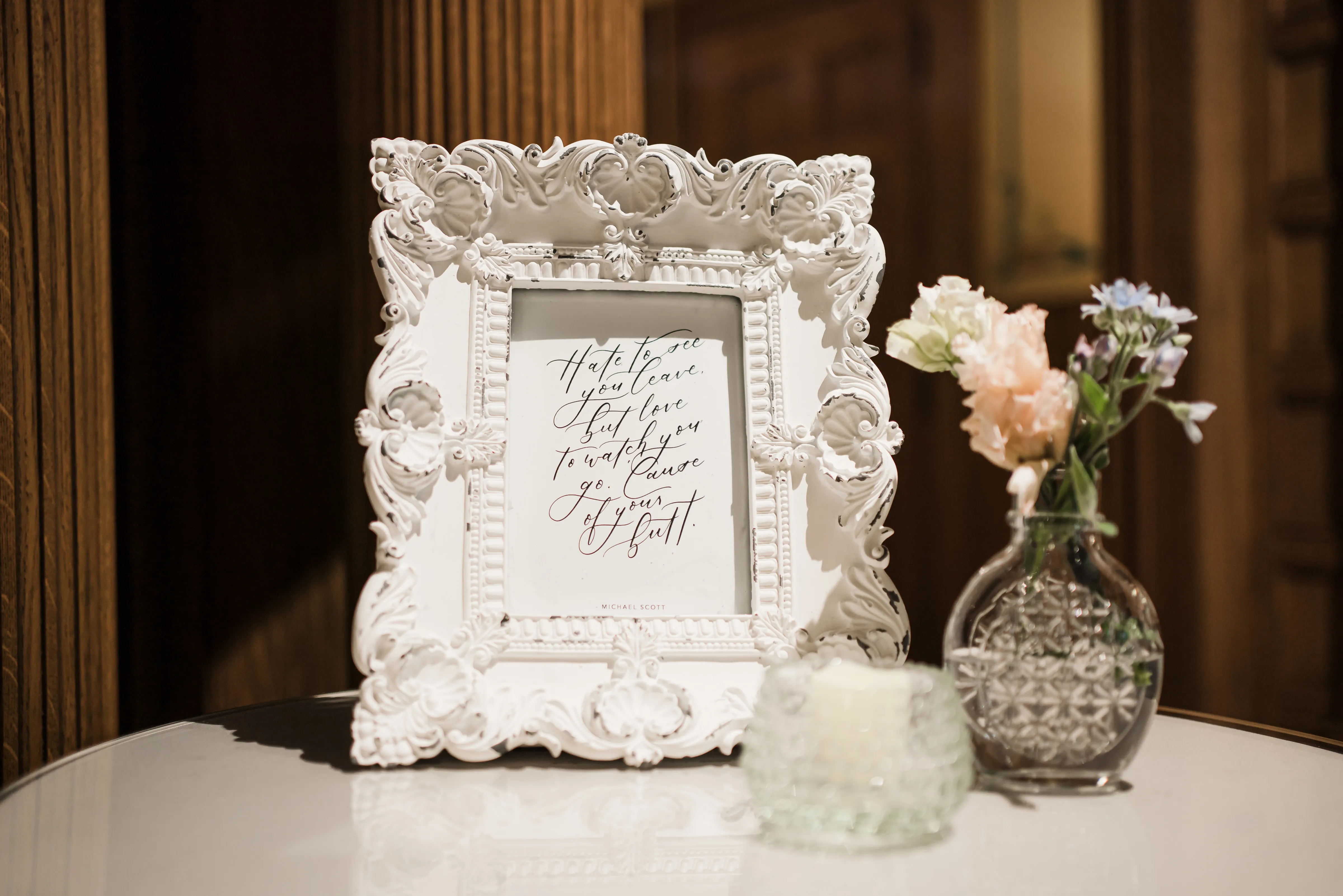 Small White Ornate Frame 4"x6"