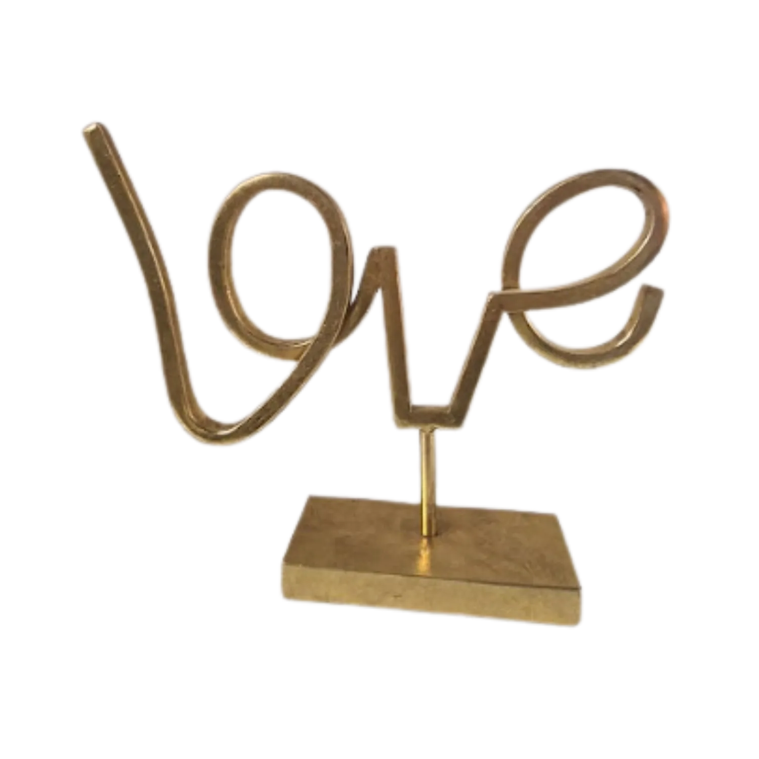 Gold Metal Love Sign