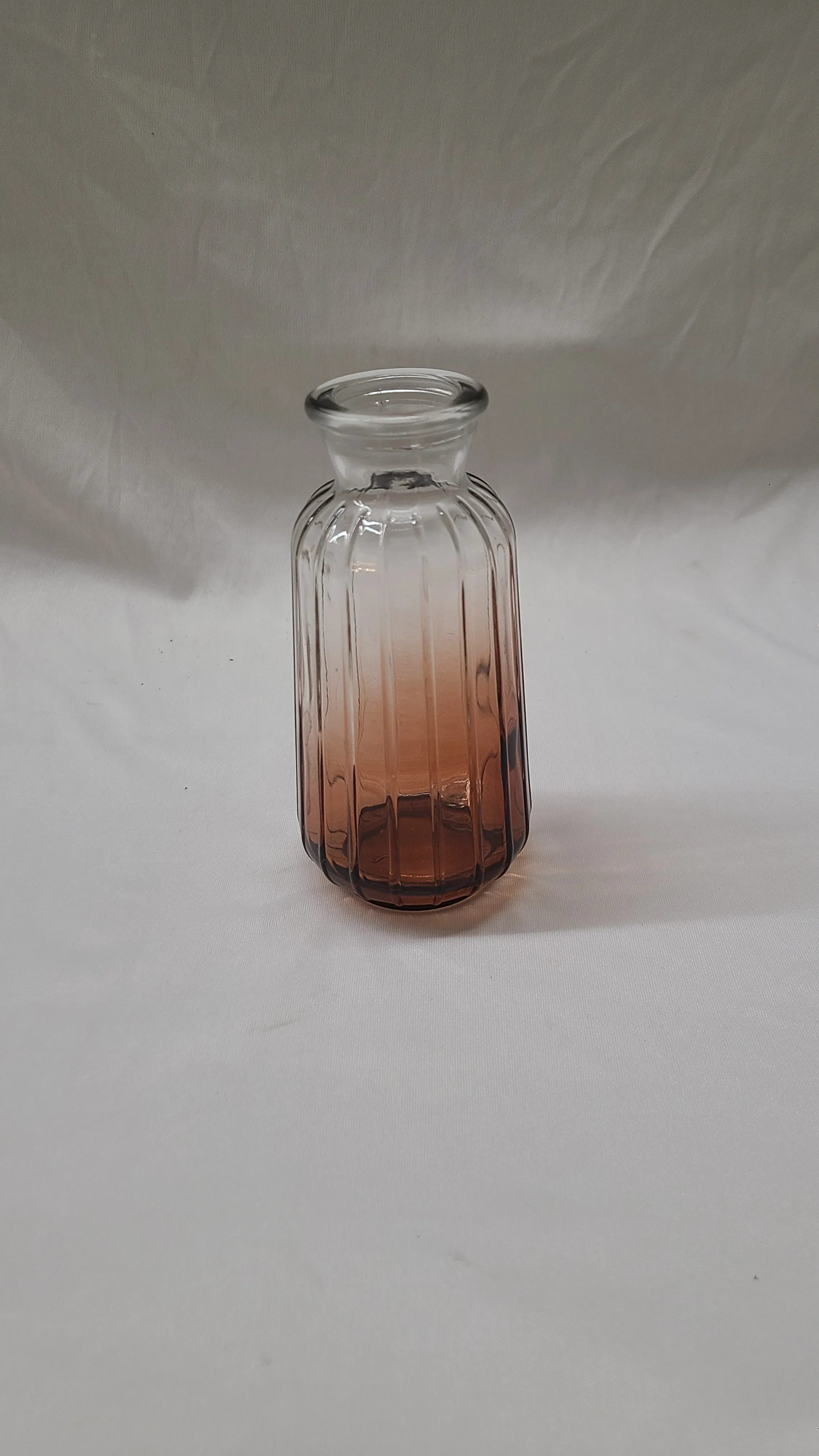 Tall Pink Amber Bud Vase