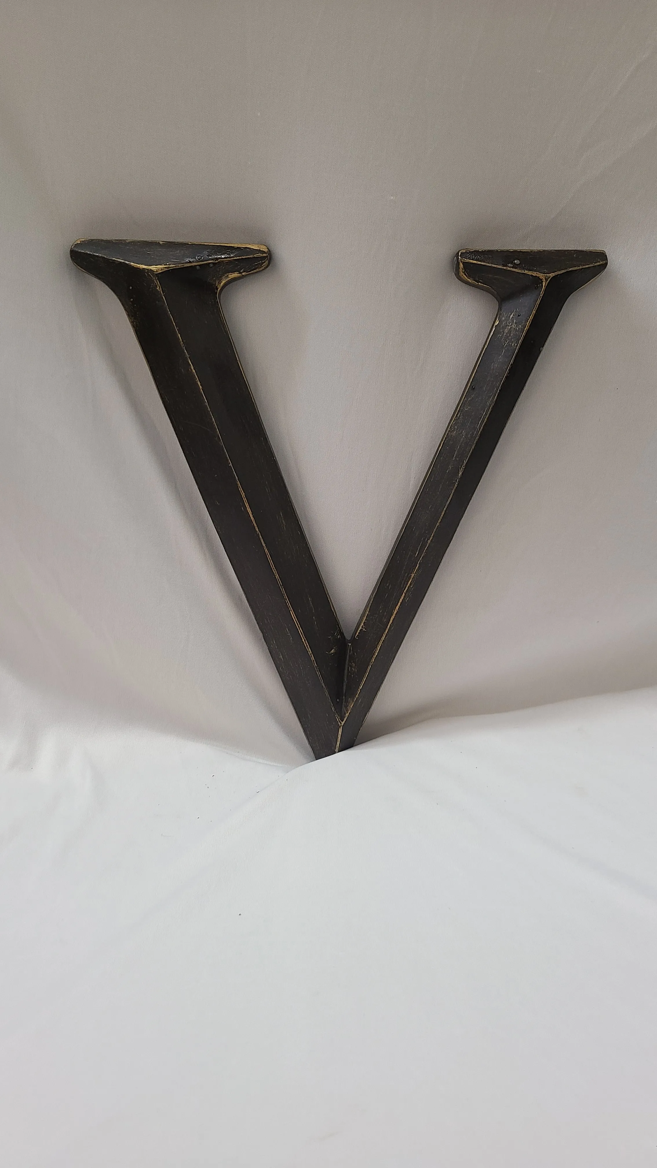 Black & Gold Letter V