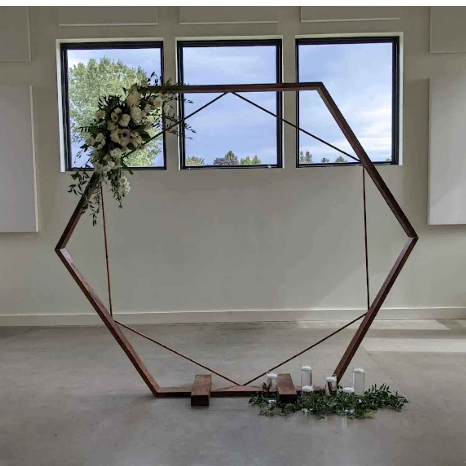 Hexagon Wood & Copper Arch