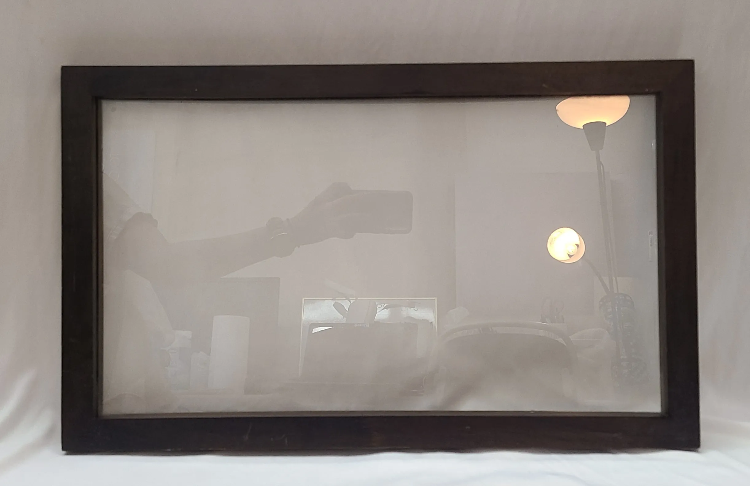 Dark wood Framed Glass