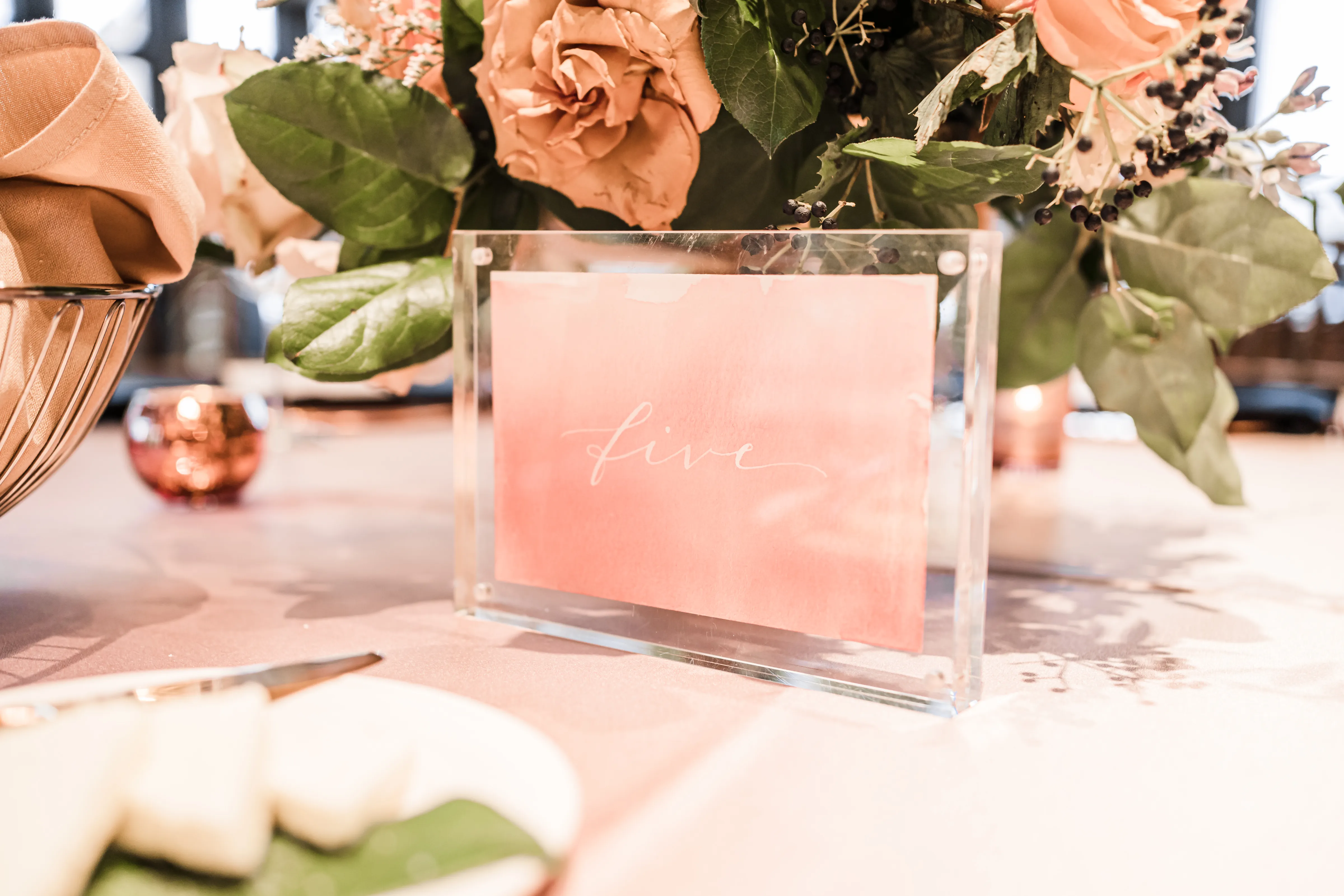 Thick Acrylic Table Number Stand 7"x5"