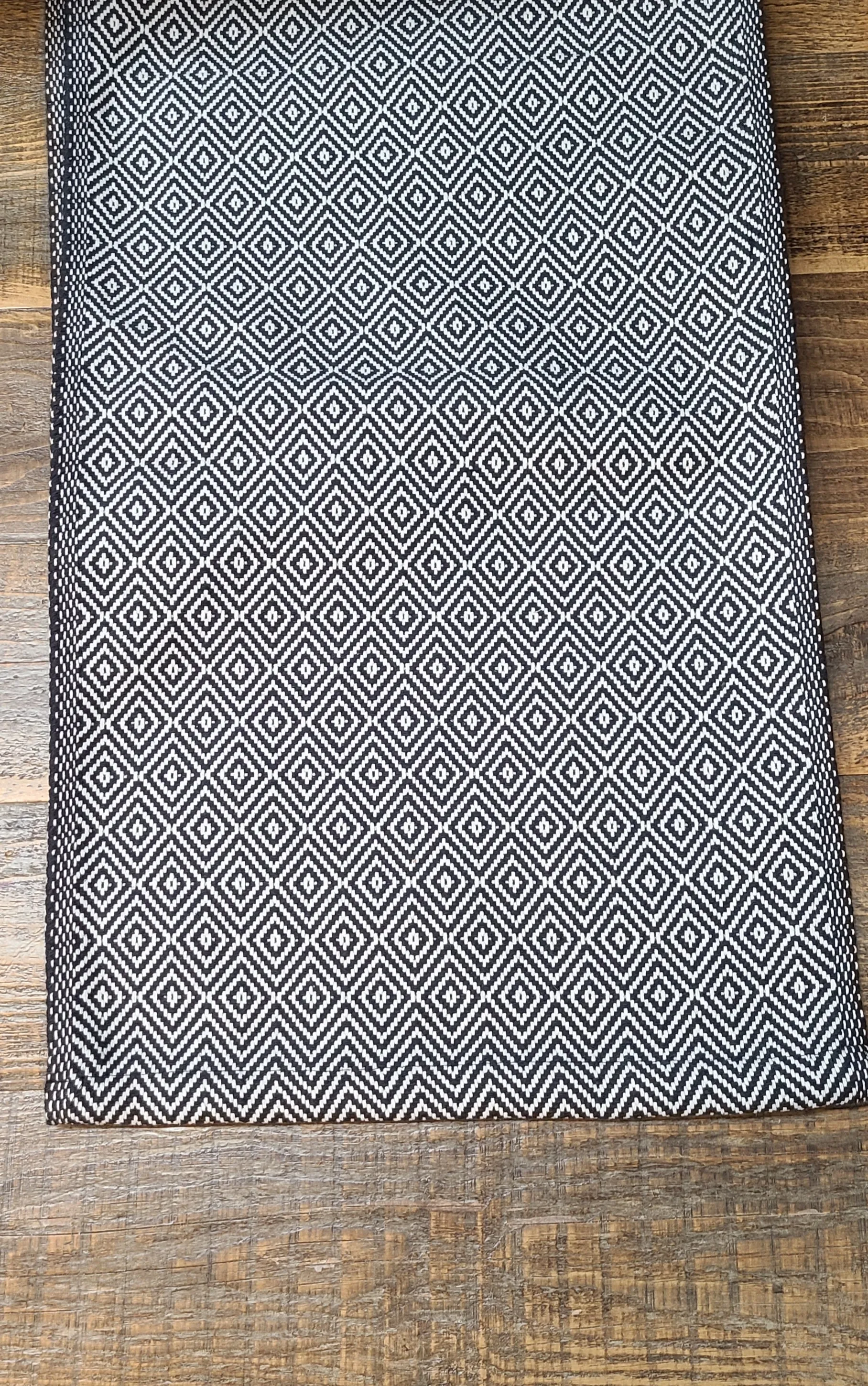 Black & White Diamond Table Runner