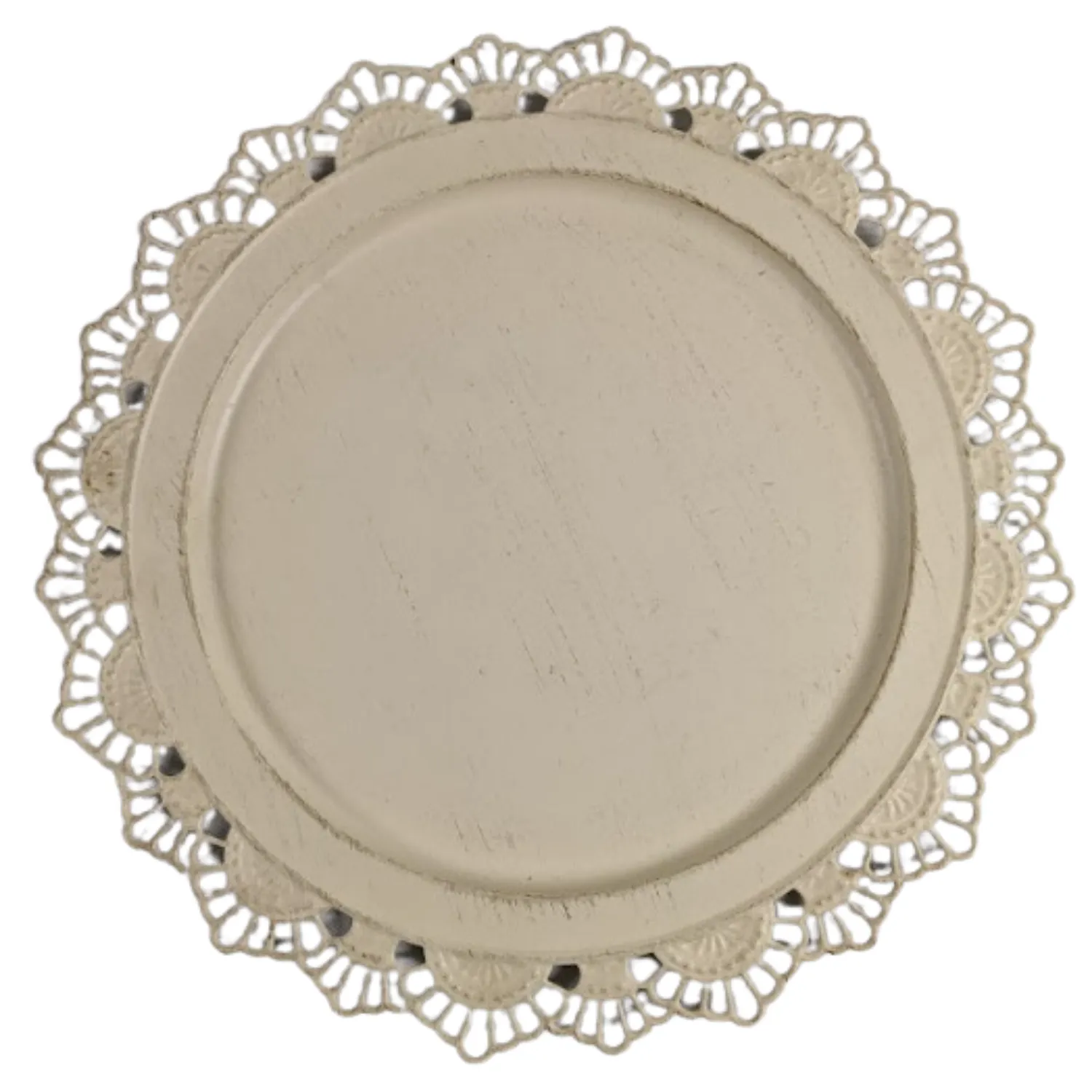 Cream Lace Edge Charger