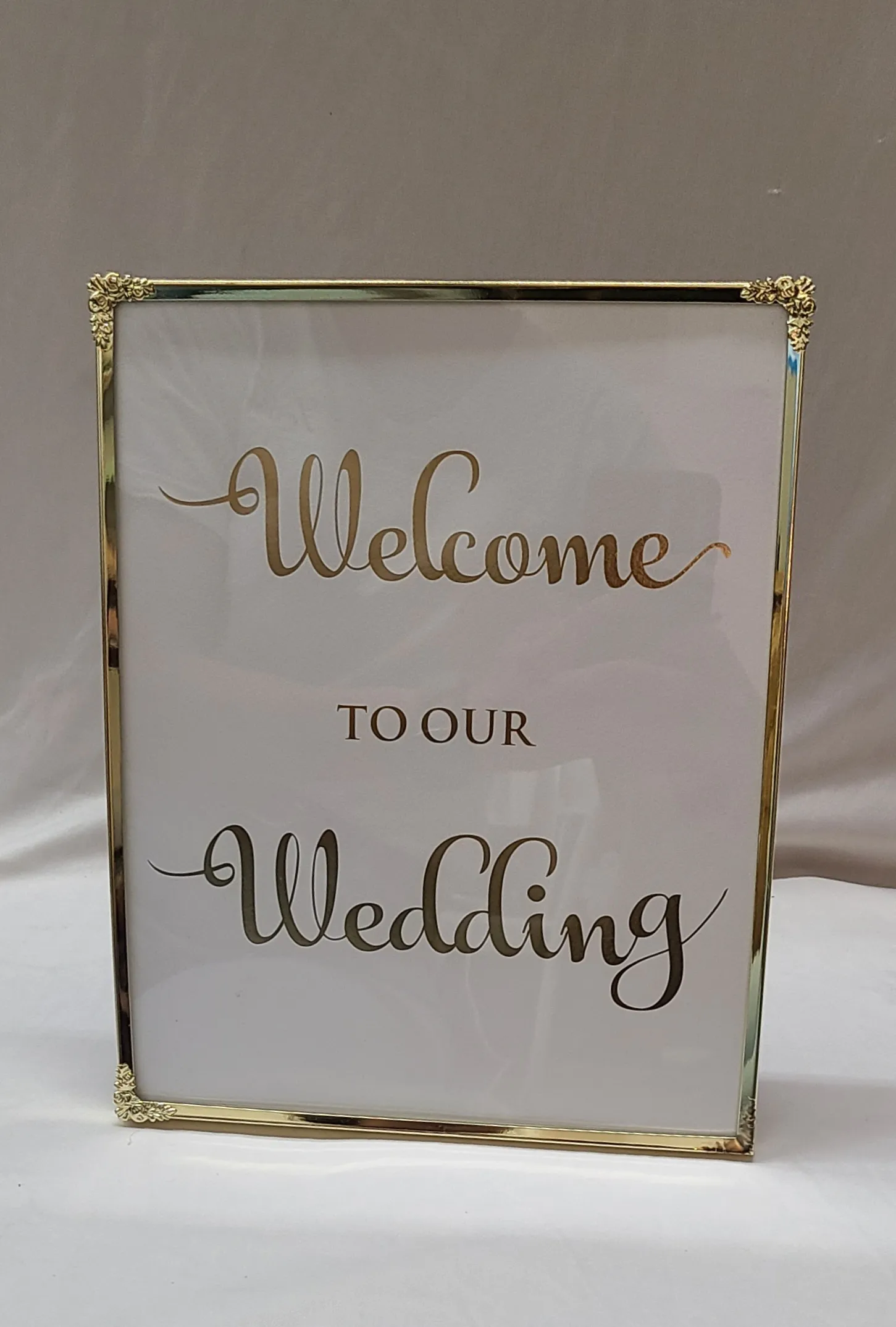 Gold & White Cardstock Sign Collection