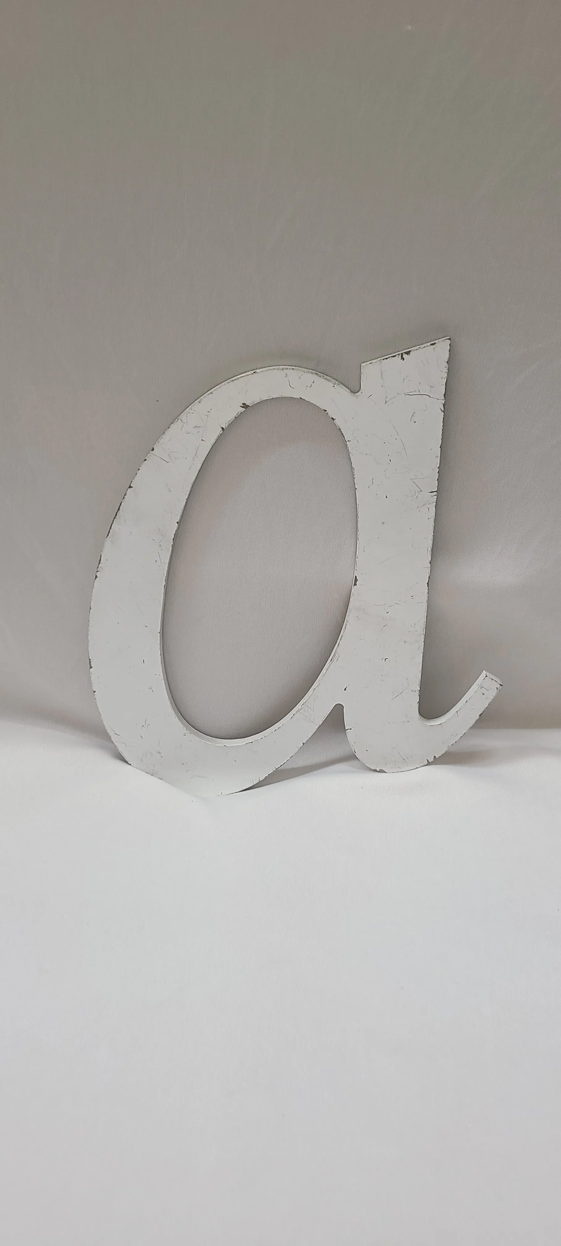 White Metal Letter A