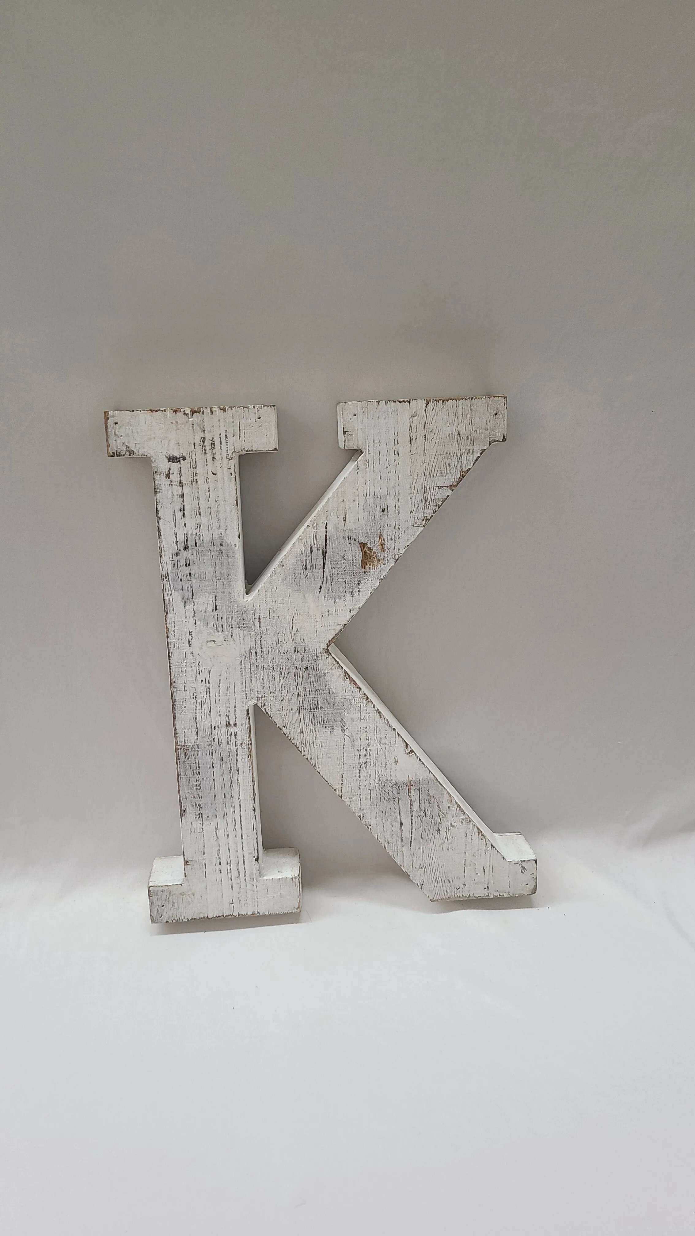 White Wood Letter K